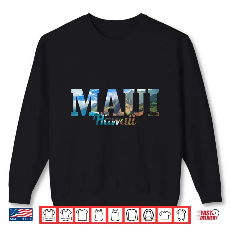 Sweatshirt Maui Hawaii Hawaiian Islands Surf Surfing Surfer Gift Shirt