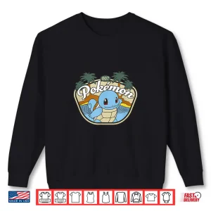Sweatshirt Pokemon 007 Squirtle Surfing Outdoors Adventure Beach Poster Shirt