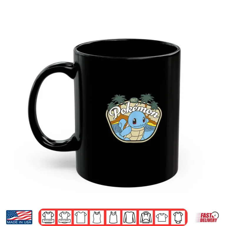 Mug Pokemon 007 Squirtle Surfing Outdoors Adventure Beach Poster Shirt