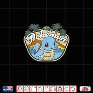 Design Pokemon 007 Squirtle Surfing Outdoors Adventure Beach Poster Shirt