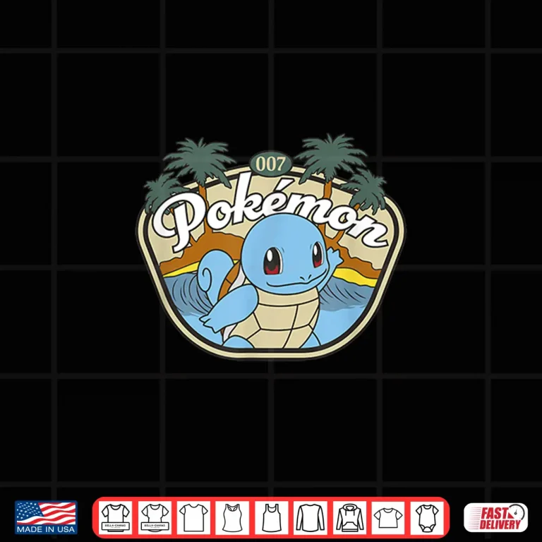 Design Pokemon 007 Squirtle Surfing Outdoors Adventure Beach Poster Shirt