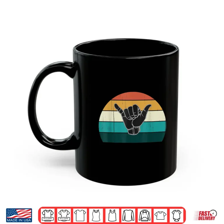 Mug Retro Shaka Surf Sign Cool Vintage Surfer Surfing Gift Shirt
