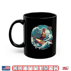 Rooster Surfer Chicken Surfing Kauai Hawaiian Surf Chick Shirt 3 Mug Rooster Surfer Chicken Surfing Kauai Hawaiian Surf Chick Shirt