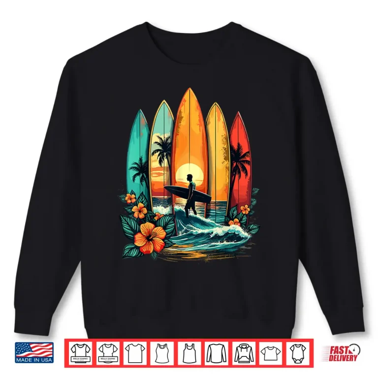 Sweatshirt Surfboarder Hawaii Wave Surfing Beach Surfer Shirt