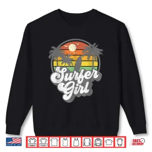 Sweatshirt Surfer Girl Beach Retro 70s Vintage Surfing Vacation Gift Shirt
