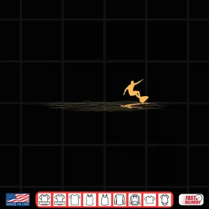 Design Surfer Silhouette Surfboard Vintage Gift Shirt