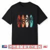 Tropical Hawaii Palm Tree Surfing Beach Surfboard Retro Surf Shirt