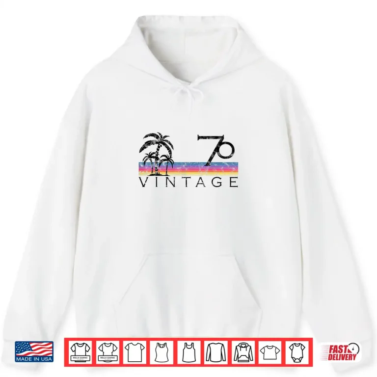 Hoodie Vintage Surfing 1970 Pacific Ocean Sunset Birthday Gift For Shirt
