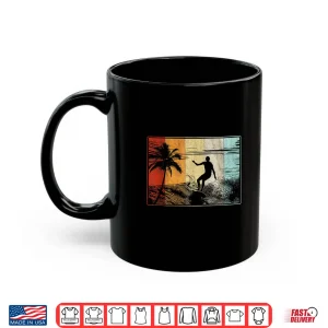 Mug Beach Surfing Surfboard Vintage Retro Surfboarder Surfer Shirt
