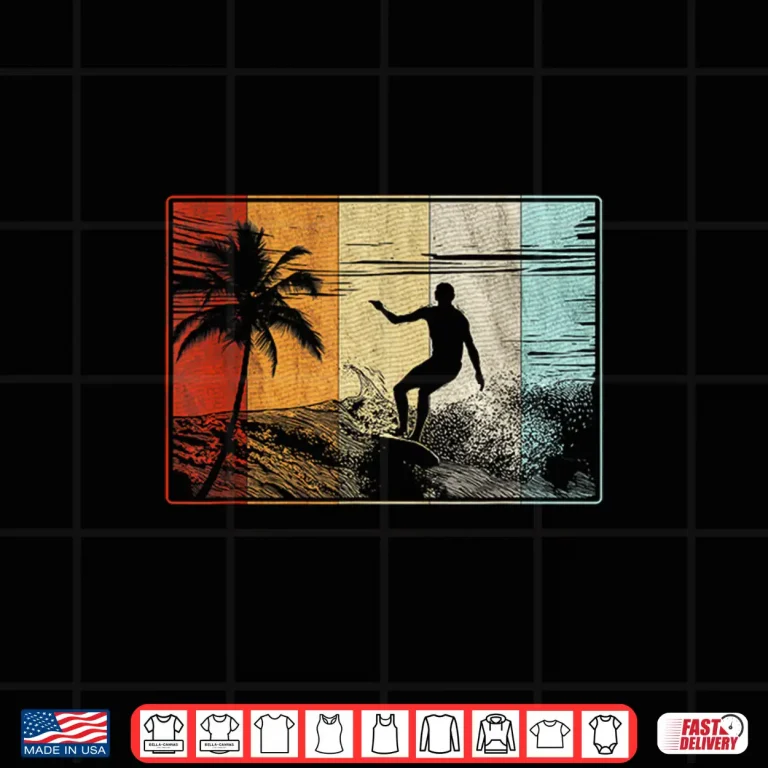 Design Beach Surfing Surfboard Vintage Retro Surfboarder Surfer Shirt