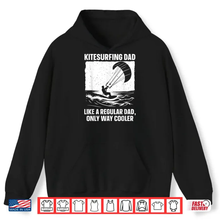 Hoodie Cool Kitesurfing Art for Dad Men Kiteboarding Kite Surfing Shirt