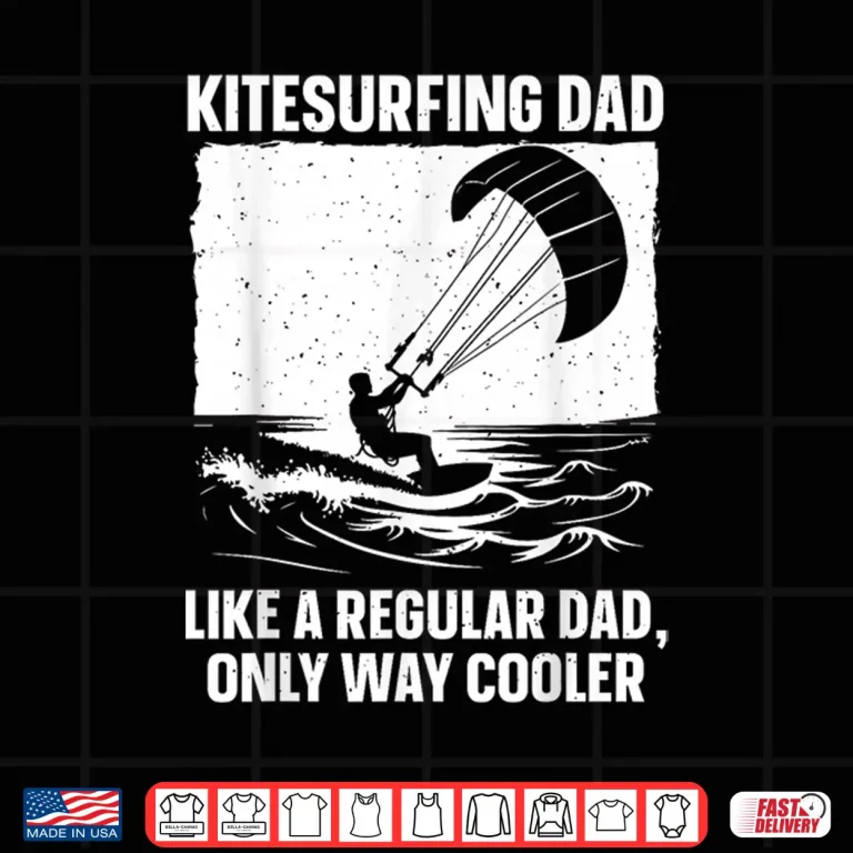 Design Cool Kitesurfing Art for Dad Men Kiteboarding Kite Surfing Shirt