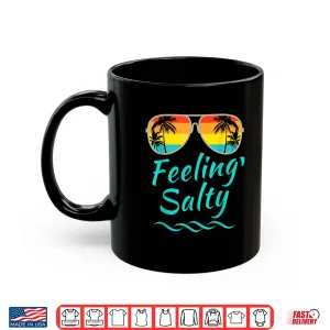 Mug Feeling Salty Island Vacation Surfing Palm Retro Beach Shirt