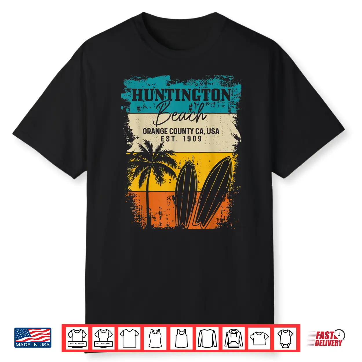 Huntington Beach Surfing Vintage Orange County California Shirt Huntington Beach Surfing Vintage Orange County California Shirt