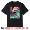 Japanese German Shepherd Surfing Wave Great Wave Japan Shirt