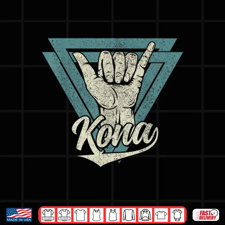 Design Kona Hawaii Vintage Hawaiian Islands Surfing Surfer Shirt