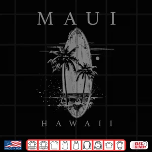 Design Maui Hawaii Surf Vintage Surfing Surfer Shirt