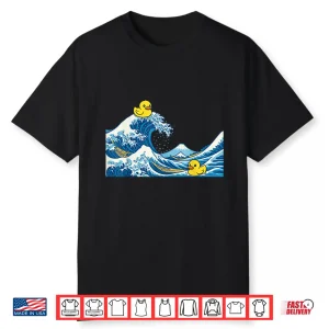 Rubber Duck Surfing Japanese Wave Shirt