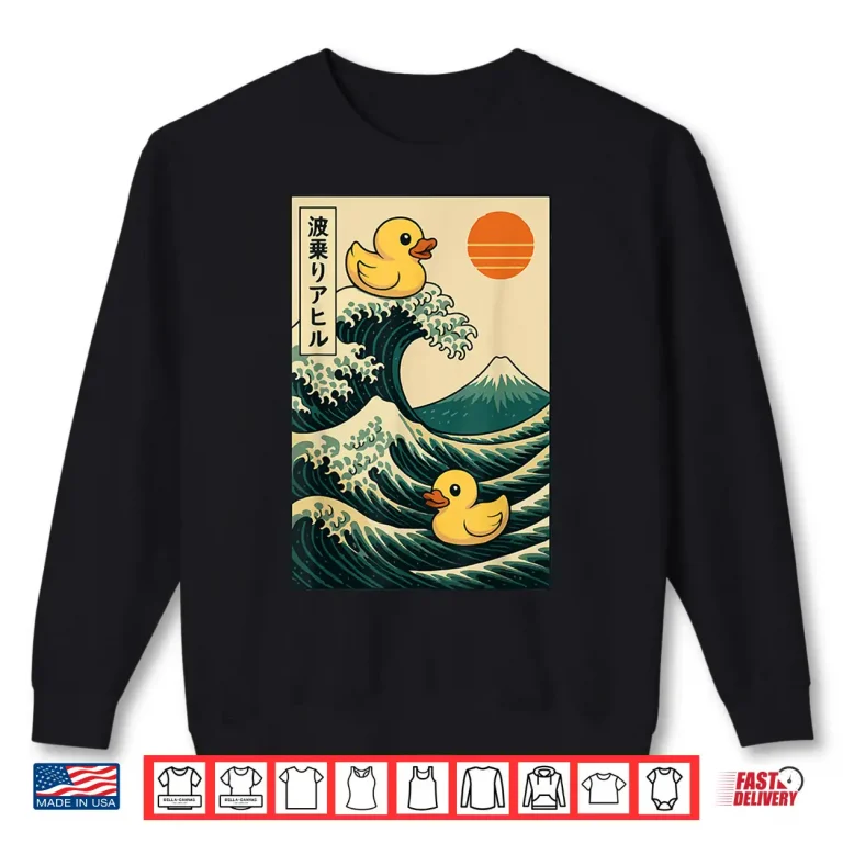 Sweatshirt Rubber Duck Surfing Japanese Shirt
