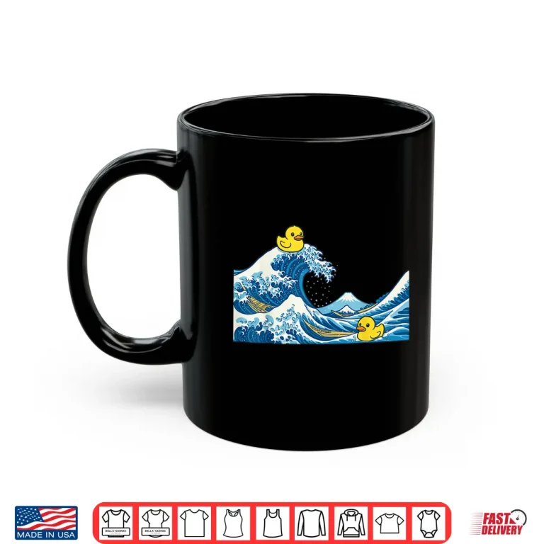 Mug Rubber Duck Surfing Japanese Wave Shirt