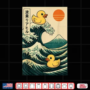 Design Rubber Duck Surfing Japanese Shirt