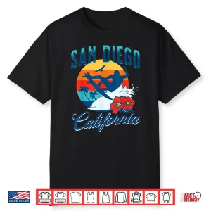 San Diego California Beach Surf Summer Vacation Vintage Shirt