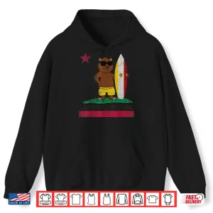 Hoodie San Diego California Shirt Surfer Bear Surfing Shirt