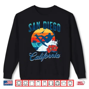 Sweatshirt San Diego California Beach Surf Summer Vacation Vintage Shirt