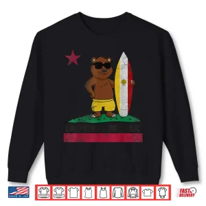 Sweatshirt San Diego California Shirt Surfer Bear Surfing Shirt