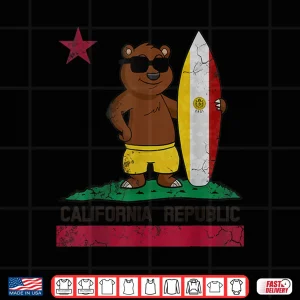 Design San Diego California Shirt Surfer Bear Surfing Shirt