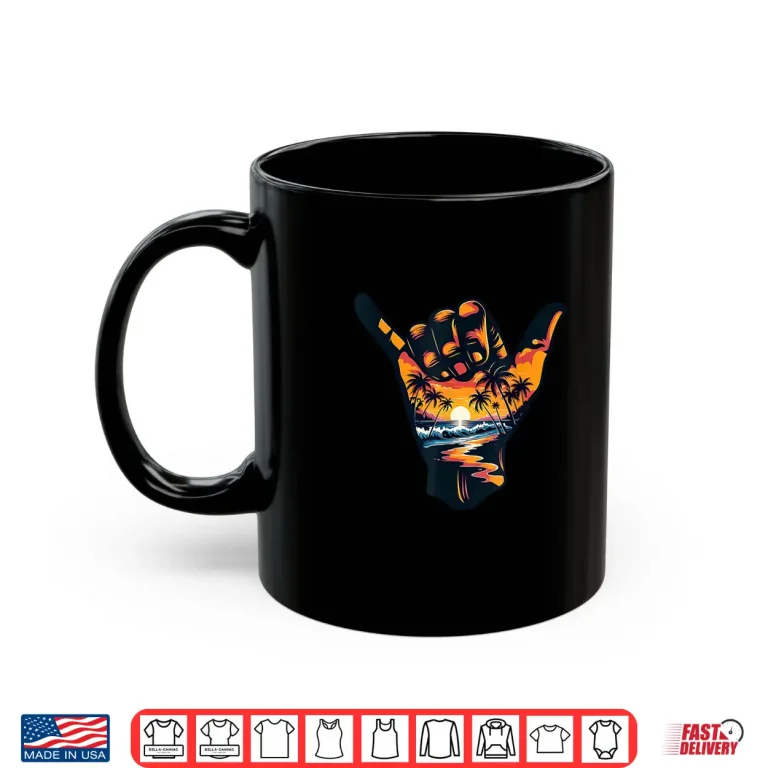 Mug Shaka Hand Sign Aloha Surfing Surf Summer Vacation Beach Shirt