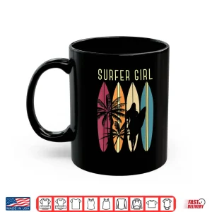 Mug Surfer Girl Surfboard Surfing Women Girls Surf Ocean Surfing Shirt