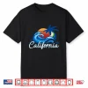 Tropical Sunset Cali Beach Waves Surfing Usa California Shirt