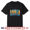 Vintage Surfboard Sunset Surfboarder Retro Surfer Palm Tree Shirt
