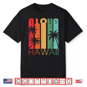 Aloha Hawaii Palm Tree Tropical Hawaiian Island Lover Surfer Shirt