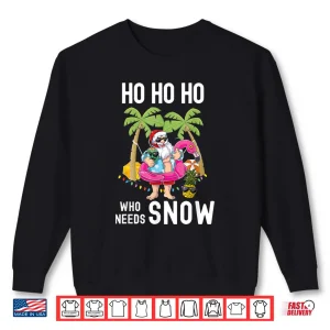 Sweatshirt Christmas Palm Tree Santa Surfing Summer Beach Vacation Shirt