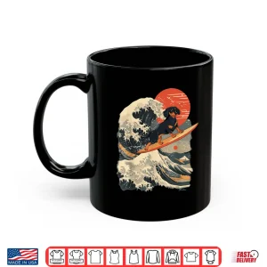 Mug Dachshund Surfing Japanese Great Wave Shirt
