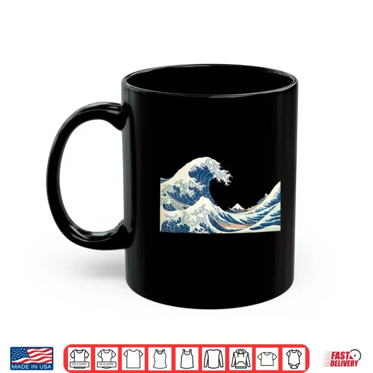 Mug Great Wave off Kanagawa Katsushika Hokusai Surfing Ocean Shirt