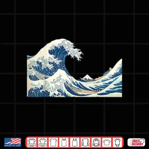 Design Great Wave off Kanagawa Katsushika Hokusai Surfing Ocean Shirt