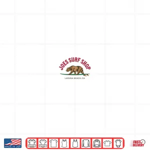 Design Joes Surf Surfing Bear Color Logo Lightweight Classic Surf Shirt