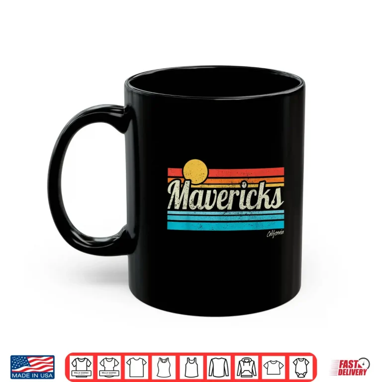 Mug Mavericks California Retro Sunset Surf Trip Love Surfing Shirt
