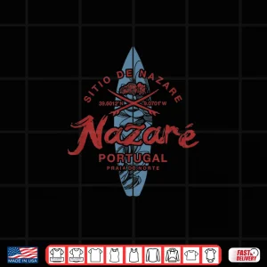 Design Nazare Portugal Surfing Vintage Shirt