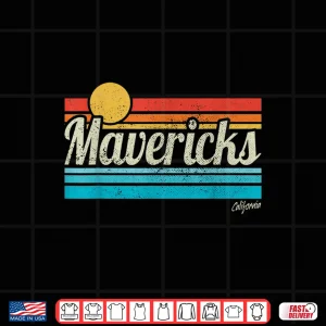 Design Mavericks California Retro Sunset Surf Trip Love Surfing Shirt