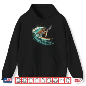 Hoodie Sea Turtle Surfing Ocean Sea Turtle Ocean Sea Animal Lover Shirt