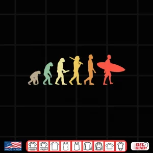 Design Retro Surfing Evolution Gift For Surfers Shirt