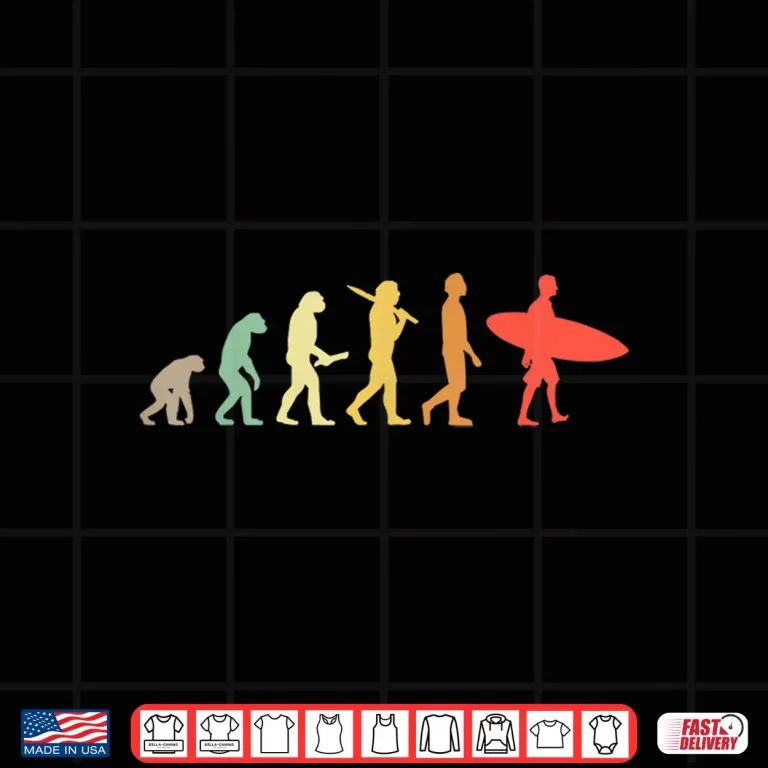 Design Retro Surfing Evolution Gift For Surfers Shirt