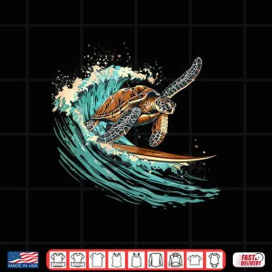 Design Sea Turtle Surfing Ocean Sea Turtle Ocean Sea Animal Lover Shirt