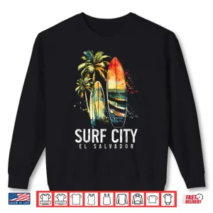Sweatshirt Surf City El Salvador Vintage Surfing Surfer Shirt