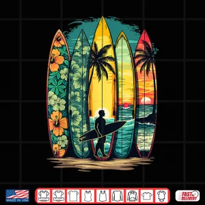 Design Surfboarder Hawaii Wave Surfing Lover Beach Surfer Shirt