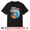 Vintage Cute Mele Kalikimaka Christmas Santa Surfing Costume Shirt